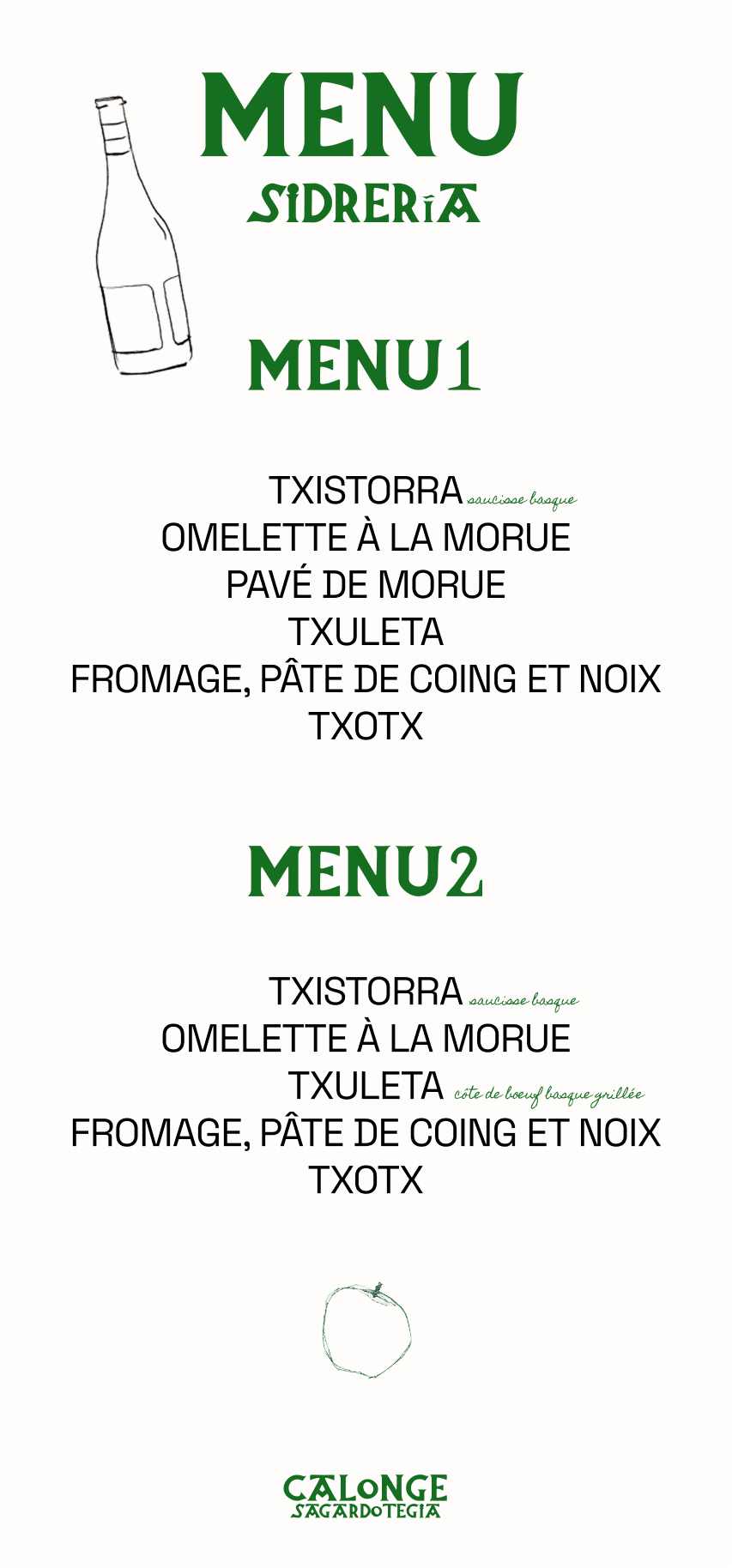MENU SIDRERIA FRANCES